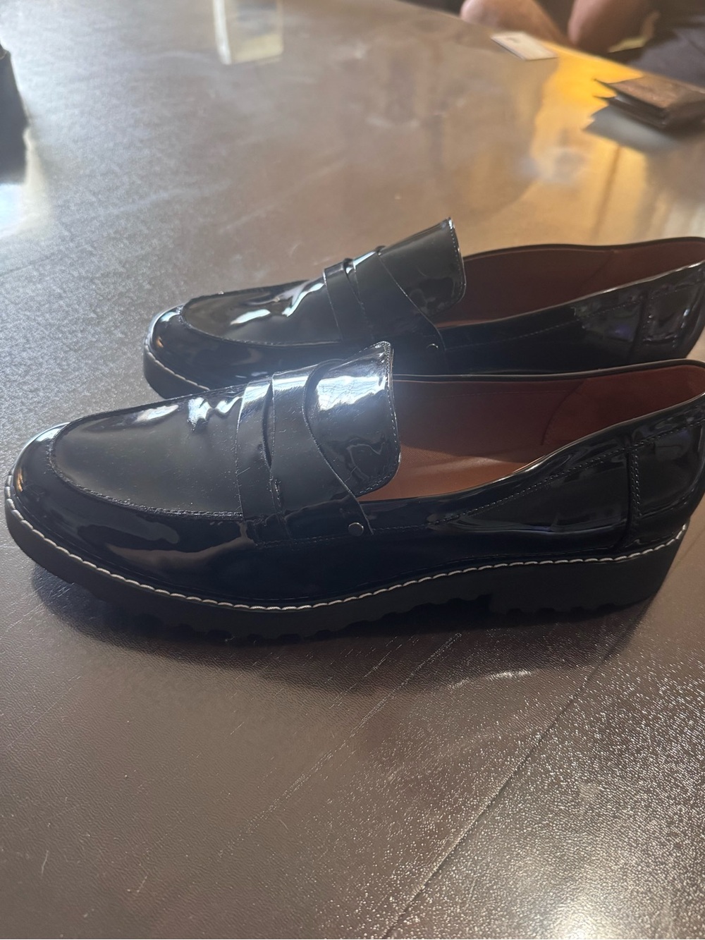 Franco Sarto Women's Cassandra Black Penny Loafers Size 13